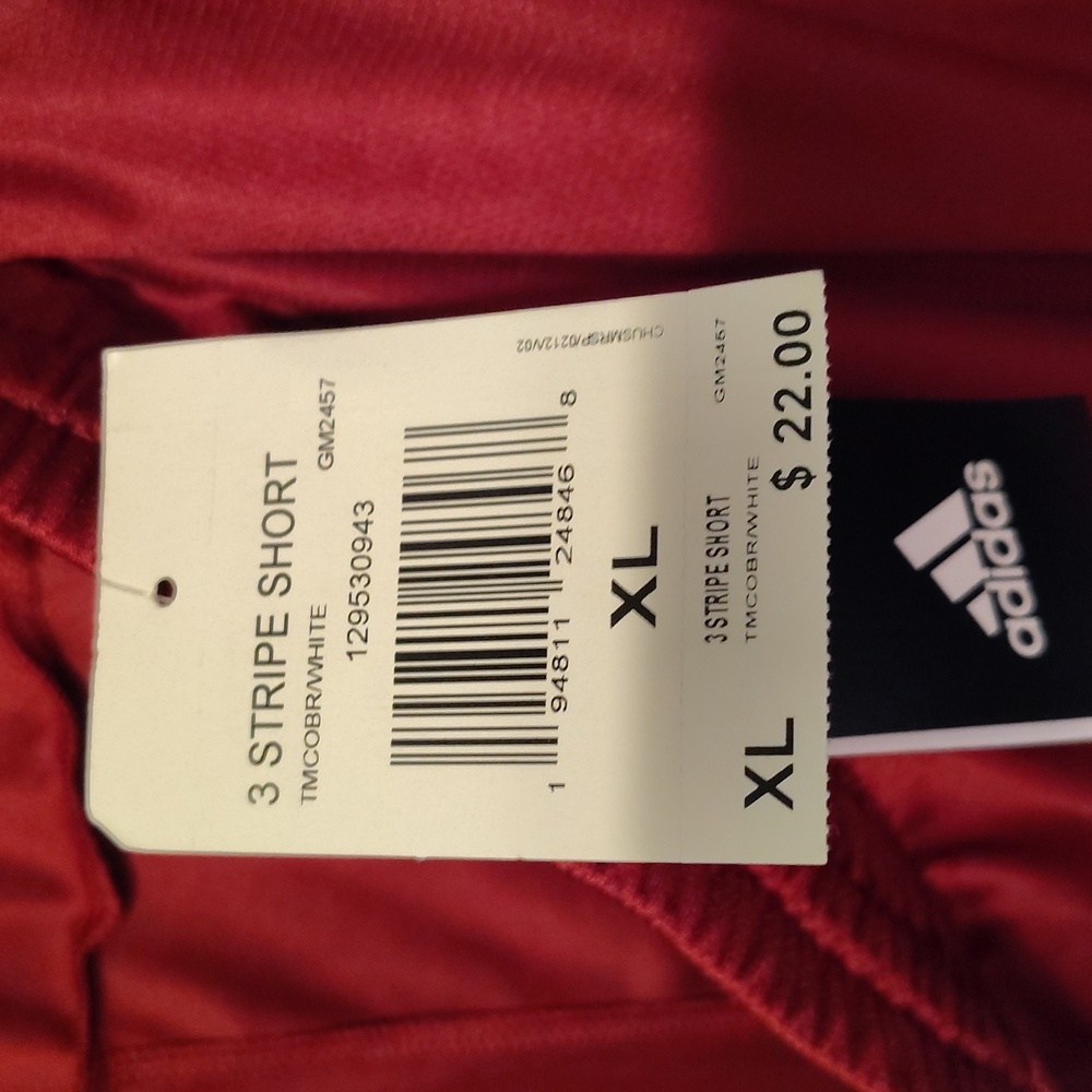 Men's size XL red Adidas shorts - Picture 3 of 6